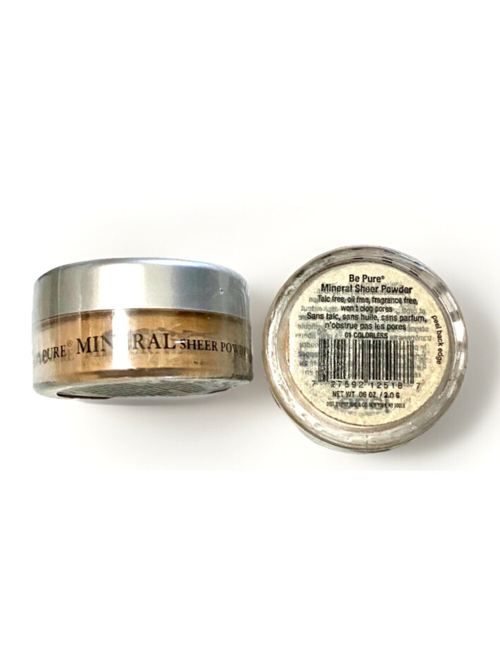 Lot of 2: New JANE Be Pure Mineral Sheer Face Powder in 01 Colorless (Sealed)